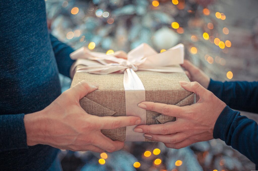 Christmas gift giving season