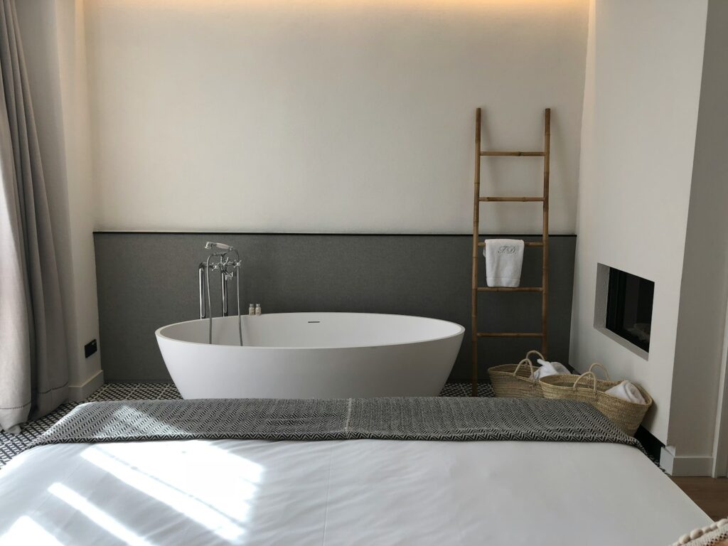 White vanity sink