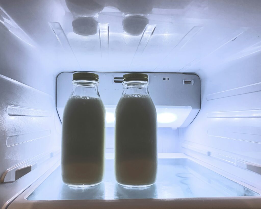 Two jar of milk bottles.
