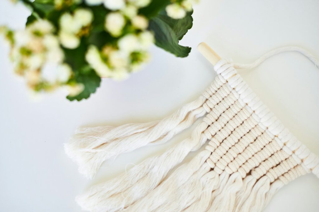 White textile on white surface