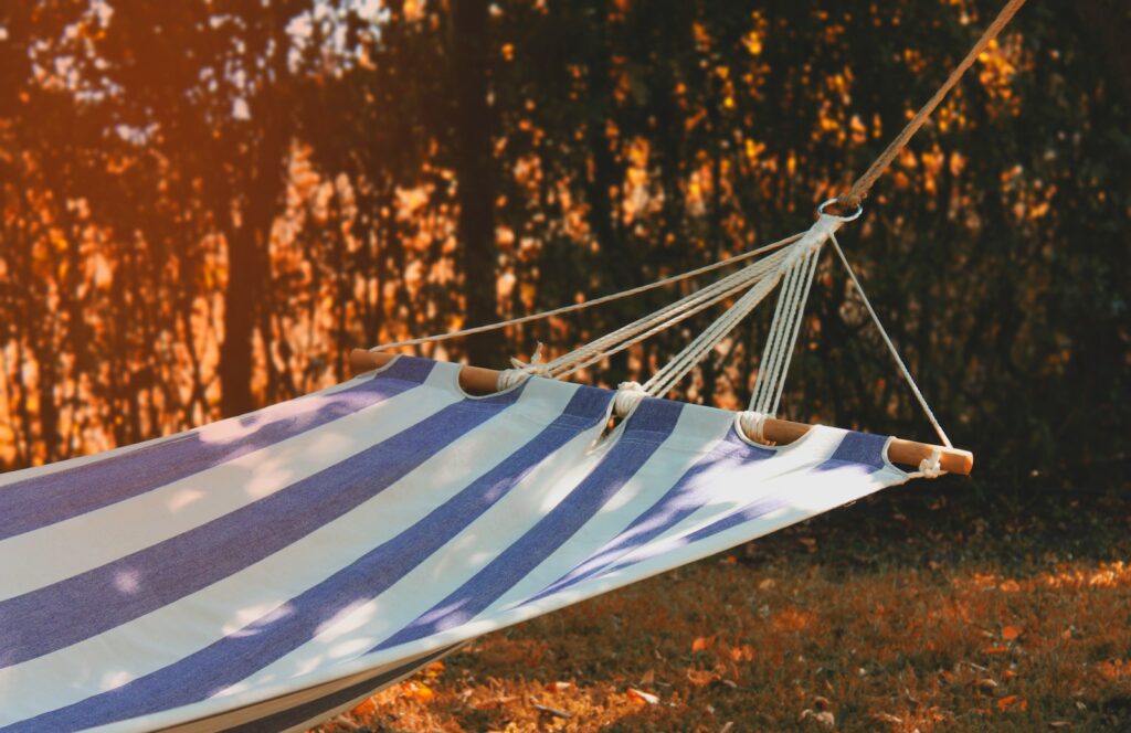 Photo of hammock outdoor.