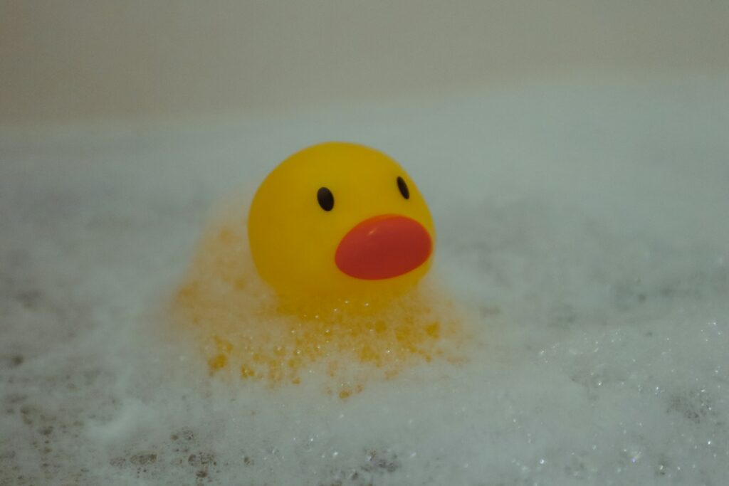 A yellow rubber ducky