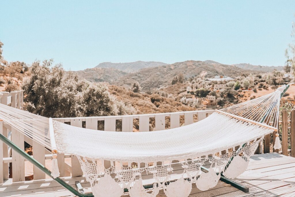 White hammock.