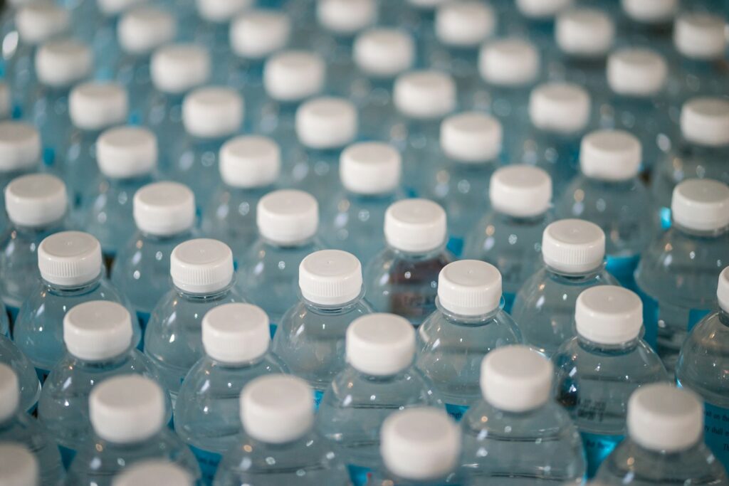 White plastic bottle lot.
